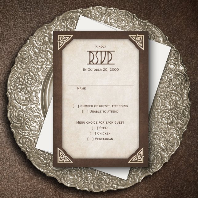 Tarjeta De Confirmación De Asistencia Boda Viking Celtic Gamer (Subido por el creador)