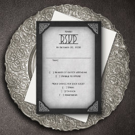 Tarjeta De Confirmación De Asistencia Boda Viking Celtic Gamer