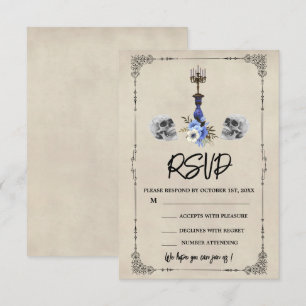 Tarjeta De Confirmación De Asistencia Boda Vintage de Halloween