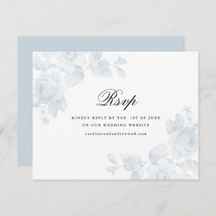 Tarjeta De Confirmación De Asistencia Boda Vintage Floral