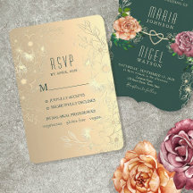 Boda Vintage Floral Gold