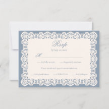 Boda Vintage Marfil Encaje Polvo Azul Comida