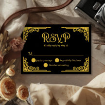 Boda Vintage Oro Negro