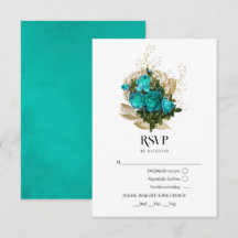 Boda Vintage Turquesa y Oro