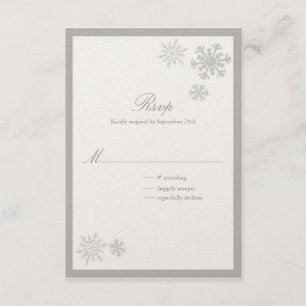Tarjeta De Confirmación De Asistencia Boda Winter Wonderland
