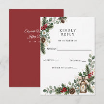 Bodas de Navidad de Invierno con Bayas de Pino Rús
