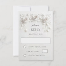 Bodas de Rosas Blancas de Papel Recortado Falso