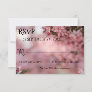 Tarjeta De Confirmación De Asistencia Bodas florales chic de rosas rosadas botánicas 