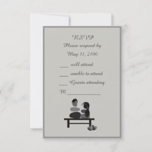 Tarjeta De Confirmación De Asistencia Boho boda de la pareja Eternal Stone