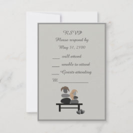 Tarjeta De Confirmación De Asistencia Boho boda de la pareja Eternal Stone