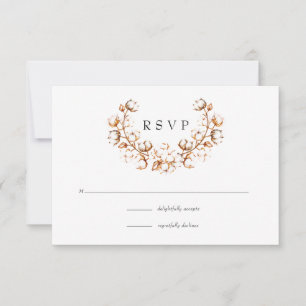 Tarjeta De Confirmación De Asistencia Boho Cotton Boda