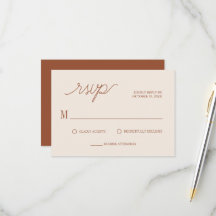 Boho Moda Terracotta Boda mínimo