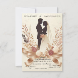 Tarjeta De Confirmación De Asistencia Boho Romántico Floral Rustic Elegant Wedding