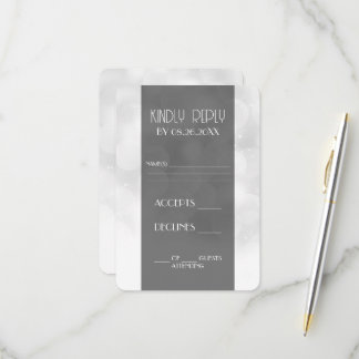 Tarjeta De Confirmación De Asistencia Bokeh de boda personalizado