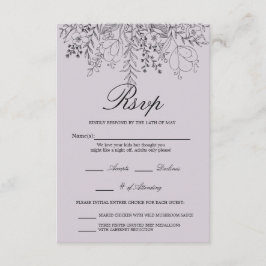 Tarjeta De Confirmación De Asistencia Bonito en morado