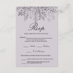 Tarjeta De Confirmación De Asistencia Bonito en púrpura