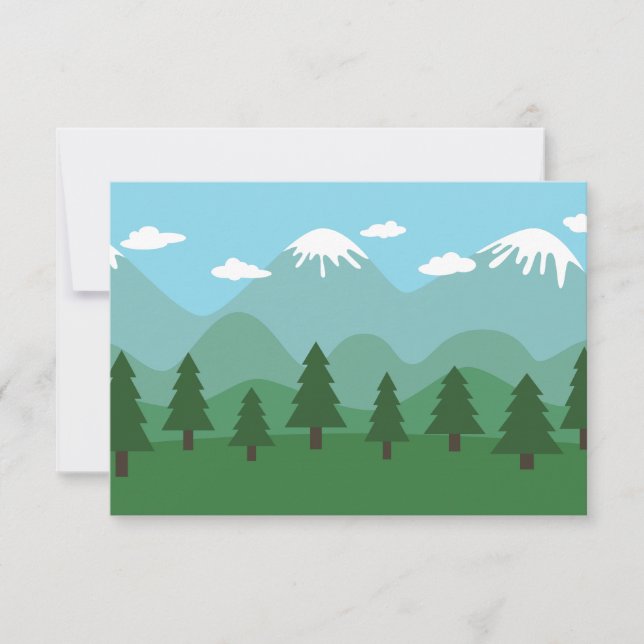 Tarjeta De Confirmación De Asistencia Bosque de montaña (Anverso)