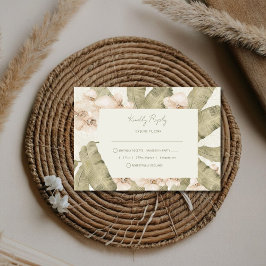 Tarjeta De Confirmación De Asistencia Botanical Garden Wedding 