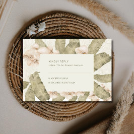 Tarjeta De Confirmación De Asistencia Botanical Garden Wedding 