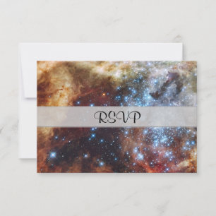 Tarjeta De Confirmación De Asistencia Brillante Nebulosa Arcoiris 30 Doradus