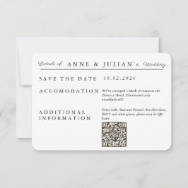 Tarjeta De Confirmación De Asistencia Brown Simple Wedding Invitation Details Card