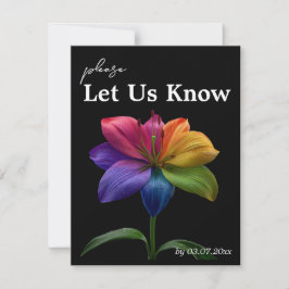 Tarjeta De Confirmación De Asistencia 🌈 Budget Petals & Pride: DJ Edition