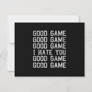 Tarjeta De Confirmación De Asistencia Buen Juego Buen Juego Te Odio Divertido