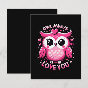 Tarjeta De Confirmación De Asistencia Búho Siempre Te Ama - Día de San Valentín