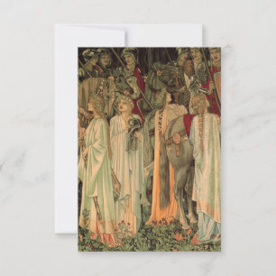 Tarjeta De Confirmación De Asistencia Caballeros medievales de la Mesa Redonda