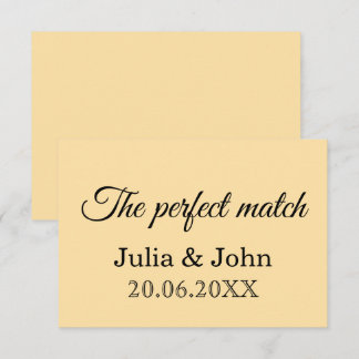 Tarjeta De Confirmación De Asistencia Caja de cerillas para boda Perfect Match – Edición
