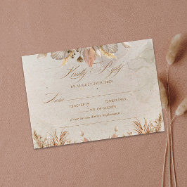 Tarjeta De Confirmación De Asistencia Calligraphy Fall Boho Script Boda