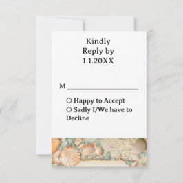 Tarjeta De Confirmación De Asistencia Camaradas de bodas de playa 2