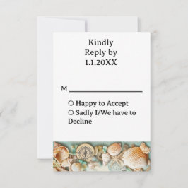 Tarjeta De Confirmación De Asistencia Camaradas de bodas en la playa