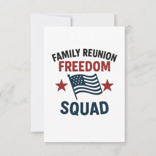 Tarjeta De Confirmación De Asistencia Camisa de Reunión de la Familia Freedom Squad - Pa