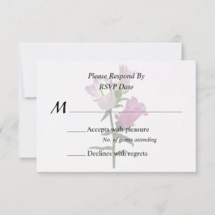 Tarjeta De Confirmación De Asistencia Campanas de Canterbury rosadas