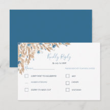 Campos de Boda Country Azul en Polvo
