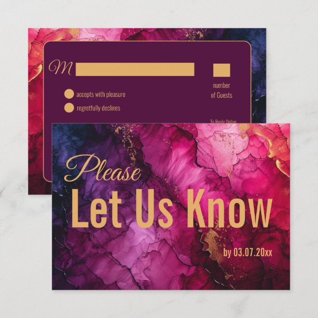 Tarjeta De Confirmación De Asistencia + Canción solicitud Elegancia Celestial Sinfonía d (Anverso / Reverso)