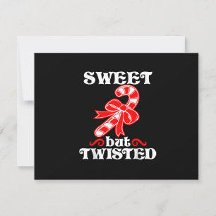 Tarjeta De Confirmación De Asistencia Candy Cane Sweet Pero Twist Funny Navidades