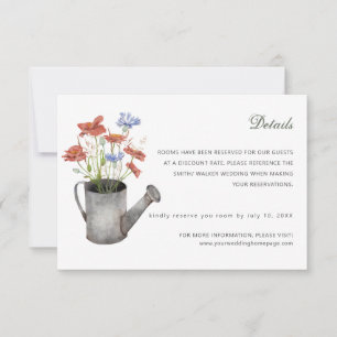 Tarjeta De Confirmación De Asistencia carta de detalles de flores silvestres de pradera