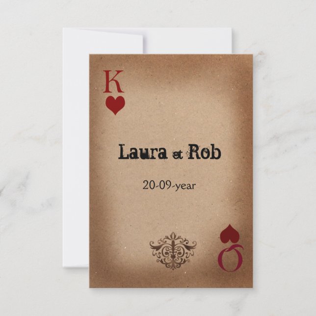 Tarjeta De Confirmación De Asistencia Cartas de bodas rusticas de Las Vegas (Anverso)