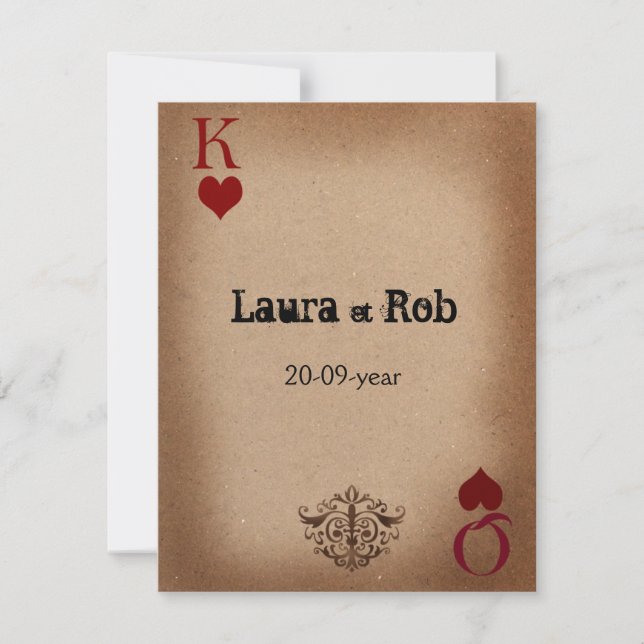 Tarjeta De Confirmación De Asistencia Cartas de bodas rusticas de Las Vegas (Anverso)