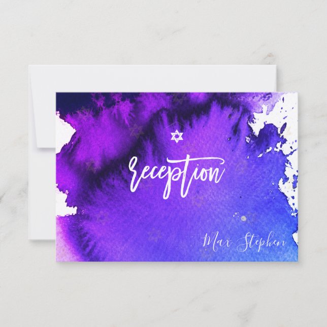 Tarjeta De Confirmación De Asistencia Cartas de celebración de Mitzvah en el bar PixDezi (Anverso)