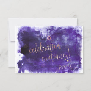 Tarjeta De Confirmación De Asistencia Cartas de celebración de PixDezines Bat Mitzvah ✡