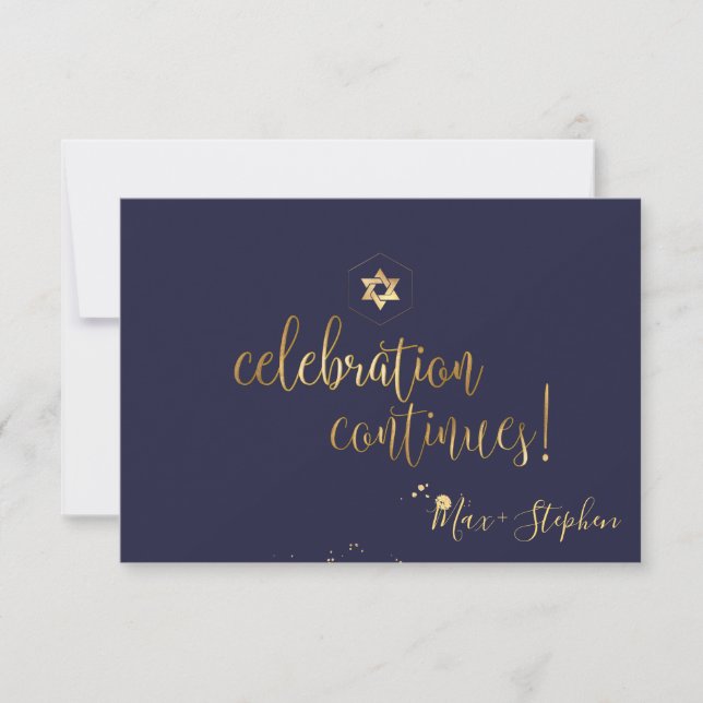 Tarjeta De Confirmación De Asistencia Cartas de celebración de PixDezines B'nai Mitzvah  (Anverso)
