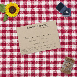 Tarjeta De Confirmación De Asistencia Casual Handwriter Typography Kraft