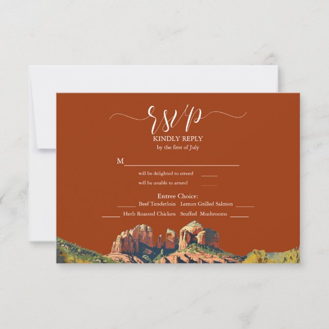 Tarjeta De Confirmación De Asistencia Catedral de la Catedral de Sedona (Anverso)