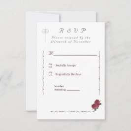 Tarjeta De Confirmación De Asistencia Católicos de Rosas finos