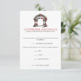 Tarjeta De Confirmación De Asistencia Celebración del Boda mexicano