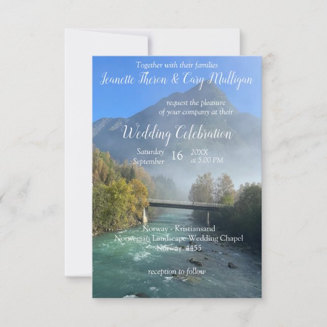 Tarjeta De Confirmación De Asistencia Celebraciones de Noruega (Anverso)