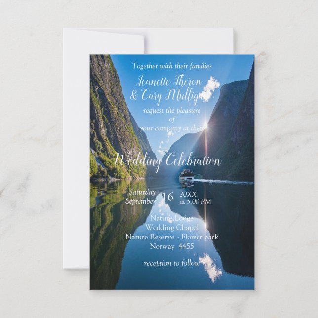 Tarjeta De Confirmación De Asistencia Celebraciones de Noruega (Anverso)